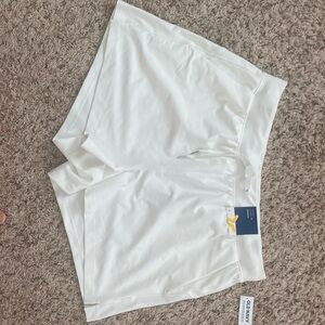 White high rise Powersoft shorts